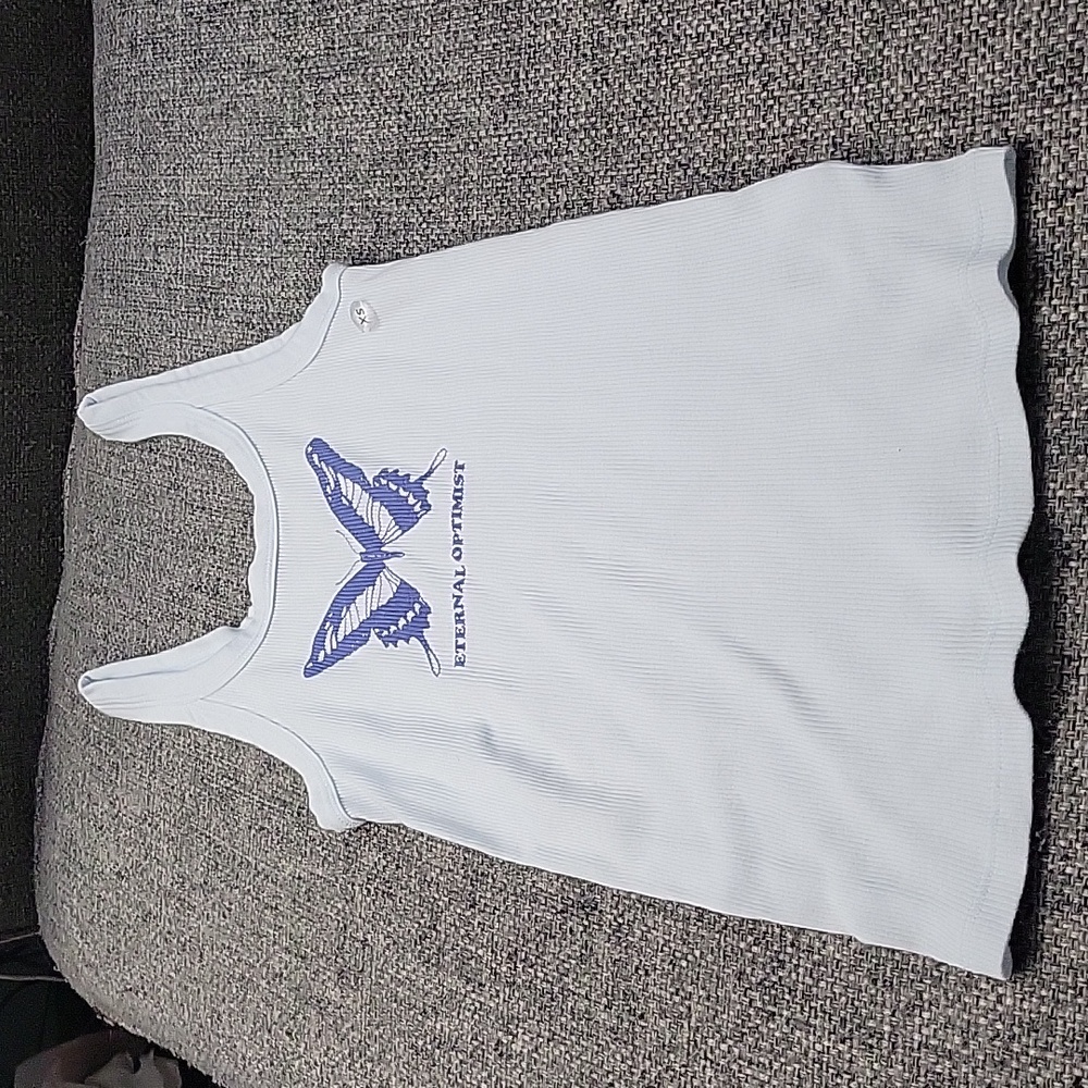 American Eagle Tank Top.   New with Tag.  Size XS.   Light Blue with Royal Blue